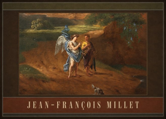 Jean-François Millet Tobias and the Angel No4 - Póster