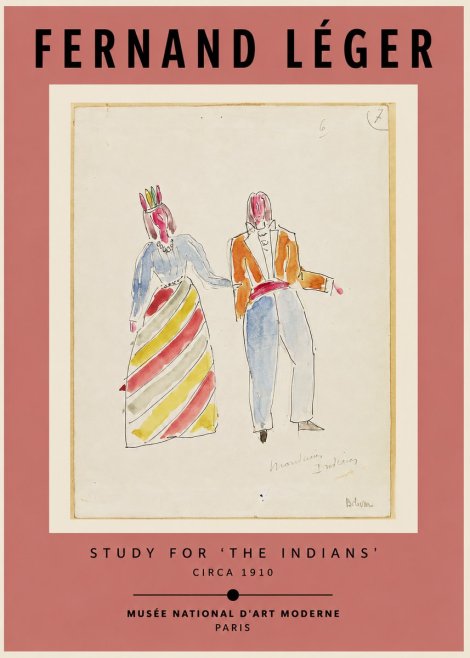 Fernand Léger Montagnes Indiennes No2 - Póster