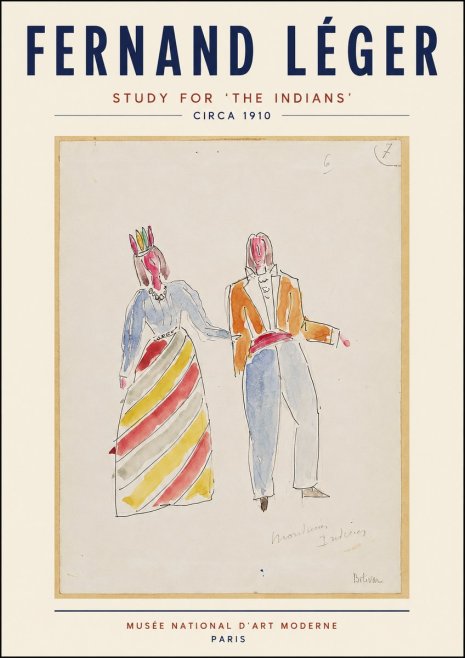 Fernand Léger Montagnes Indiennes No3 - Póster