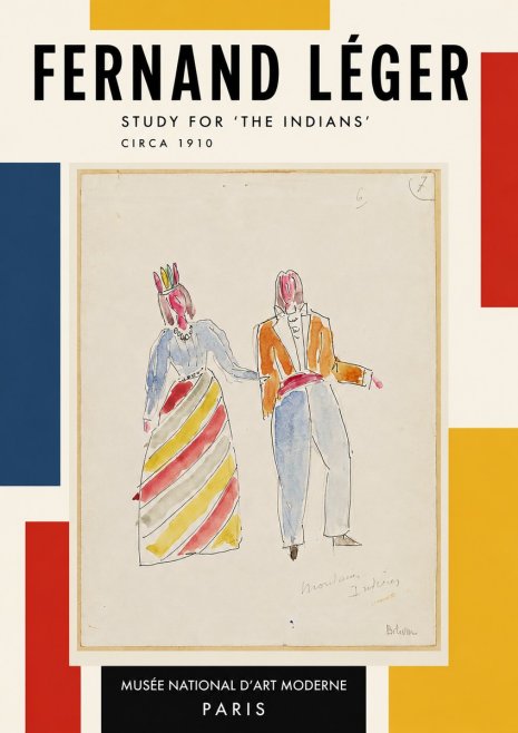Fernand Léger Montagnes Indiennes No4 - Póster