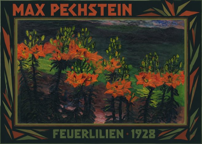 Max Pechstein Feuerlilien No1 - Póster