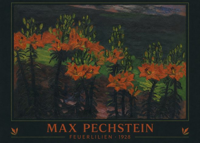 Max Pechstein Feuerlilien No3 - Póster