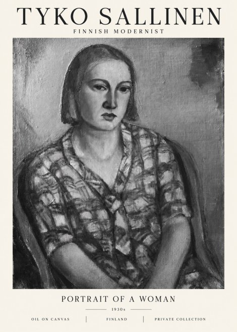 Tyko Sallinen Portrait of a Woman I No1 - Póster