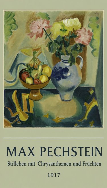 Max Pechstein Stilleben Mit Chrysanthemen Und Früchten No6 - Póster