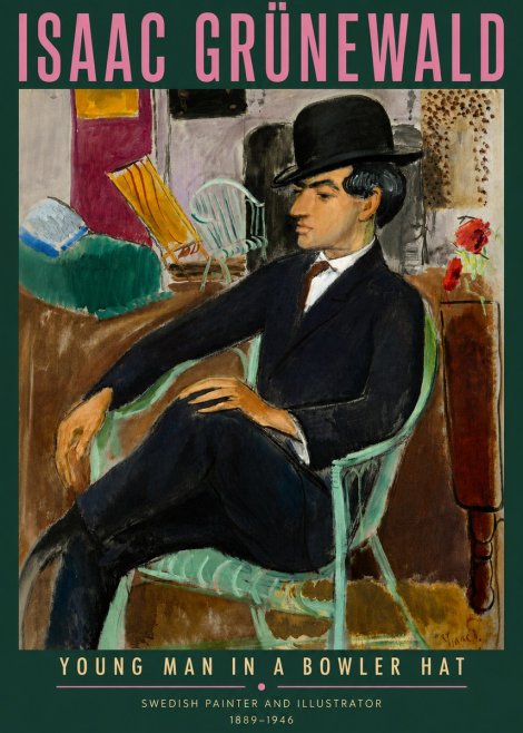 Isaac Grünewald Young Man in a Bowler Hat No3 - Póster