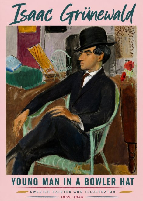 Isaac Grünewald Young Man in a Bowler Hat No6 - Póster