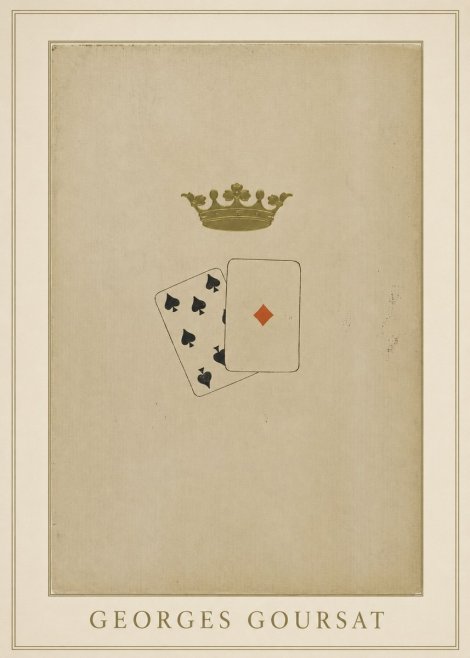 Georges Goursat Crown and Playing Cards No3 - Póster