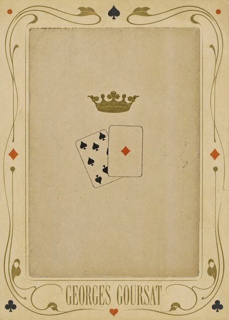 Georges Goursat Crown and Playing Cards No5 - Póster