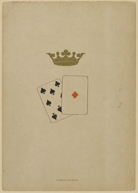 Georges Goursat Crown and Playing Cards No6 - Póster