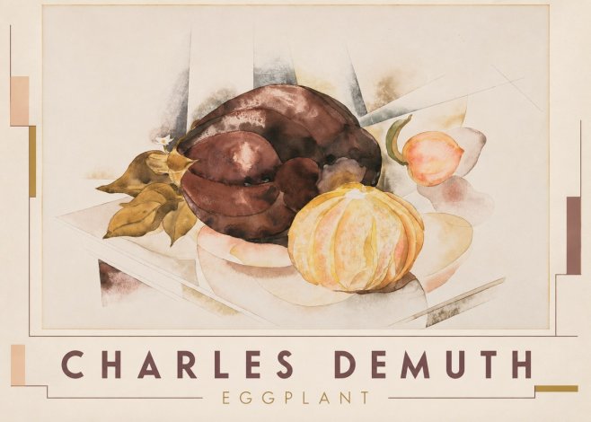 Charles Demuth Eggplant No3 - Póster