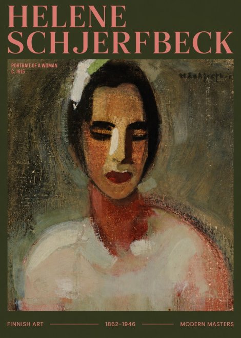 Helene Schjerfbeck Portrait of a Woman III No2 - Póster