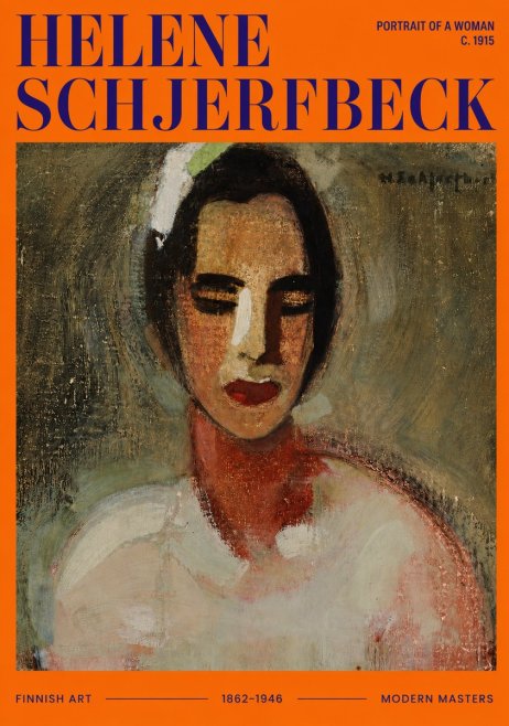 Helene Schjerfbeck Portrait of a Woman III No3 - Póster