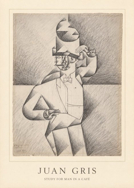 Juan Gris Study for Man in a Café No4 - Póster