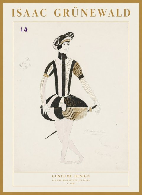 Isaac Grünewald Costume Design IX No1 - Póster