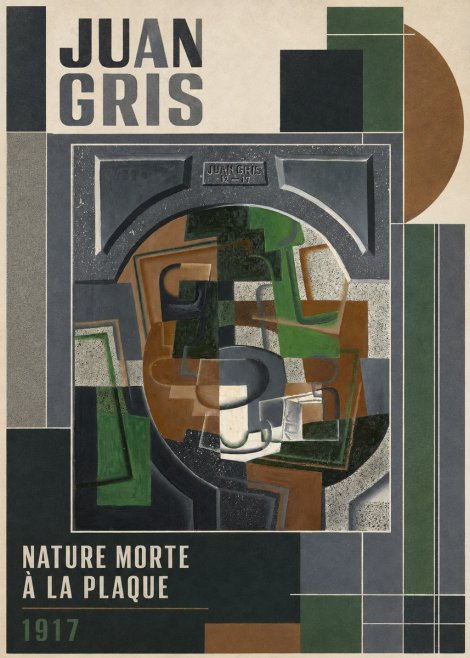 Juan Gris Nature Morte À La Plaque No3 - Póster