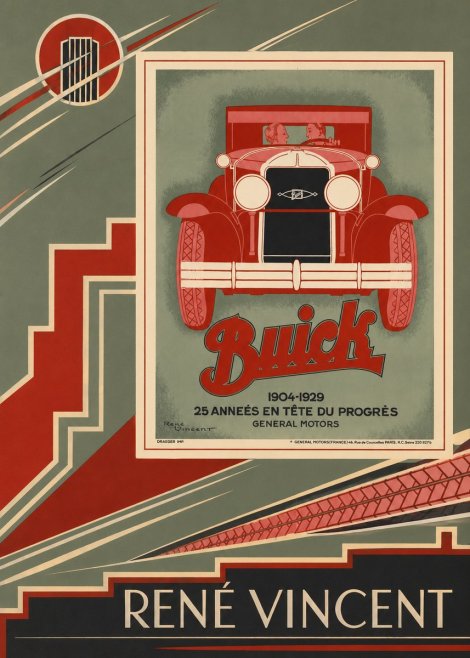 René Vincent Buick - 25 Années En Tête Du Progrès No2 - Póster