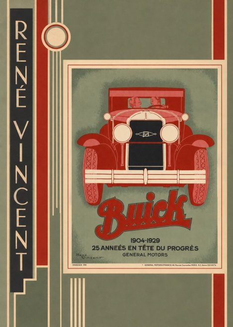 René Vincent Buick - 25 Années En Tête Du Progrès No3 - Póster