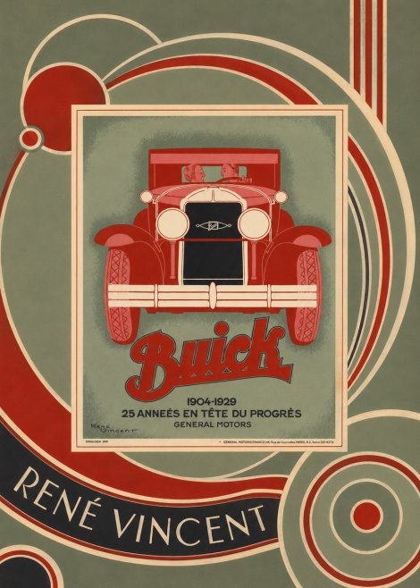 René Vincent Buick - 25 Années En Tête Du Progrès No5 - Póster