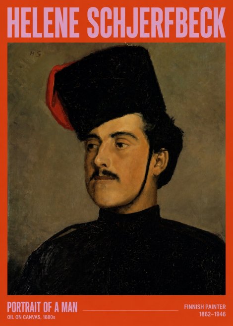 Helene Schjerfbeck Portrait of a Man II No2 - Póster