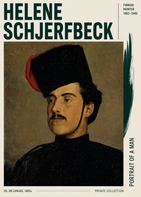 Helene Schjerfbeck Portrait of a Man II No3 - Póster