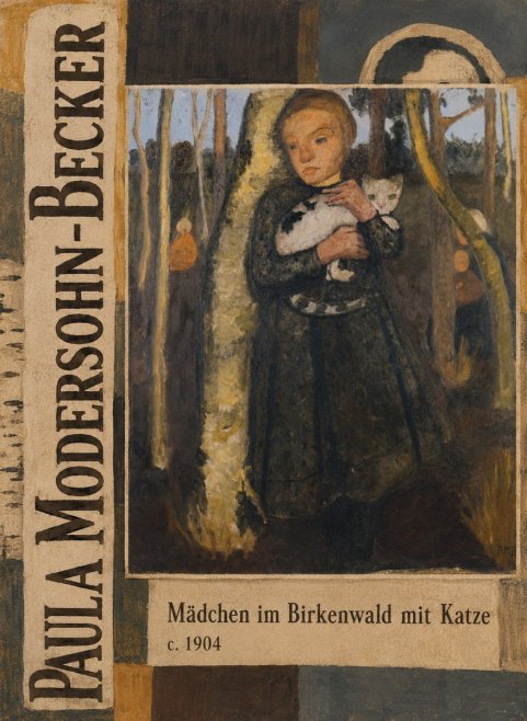Paula Modersohn-Becker Mädchen Im Birkenwald Mit Katze No3 - Póster