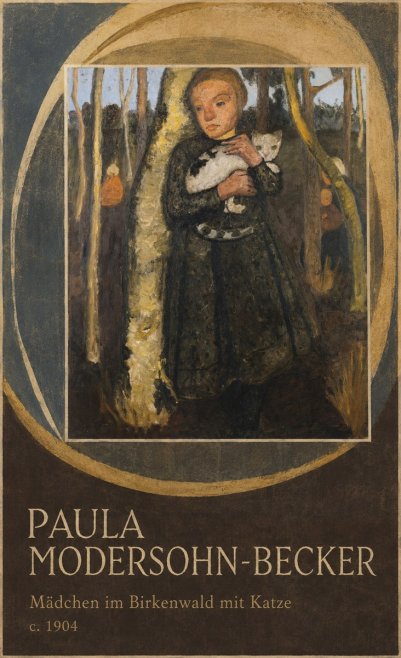 Paula Modersohn-Becker Mädchen Im Birkenwald Mit Katze No5 - Póster