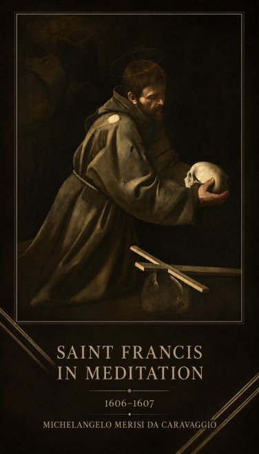 Michelangelo Merisi da Caravaggio Saint Francis in Meditation I No2 - Póster