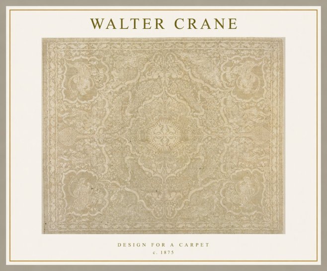 Walter Crane Design for a Carpet No1 - Póster
