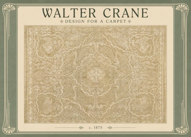 Walter Crane Design for a Carpet No4 - Póster