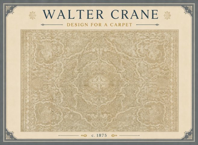 Walter Crane Design for a Carpet No6 - Póster