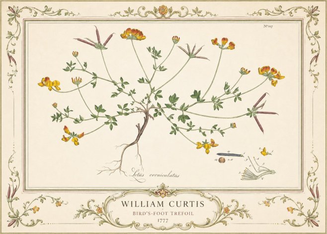 William Curtis Bird's-foot Trefoil No4 - Póster