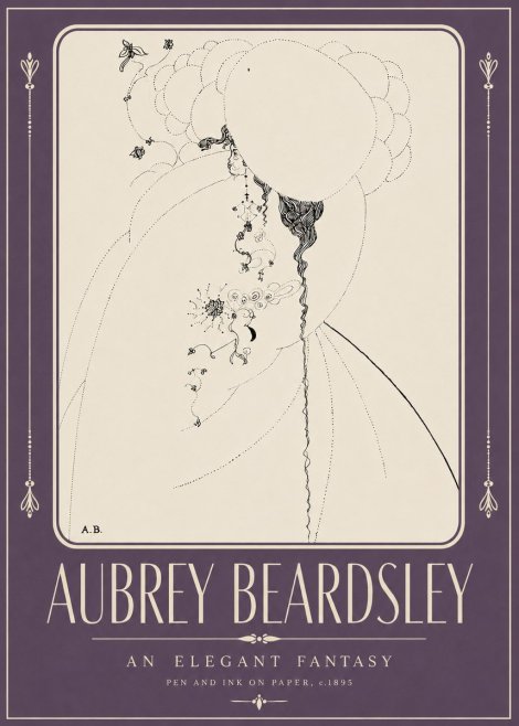 Aubrey Beardsley An Elegant Fantasy No2 - Póster