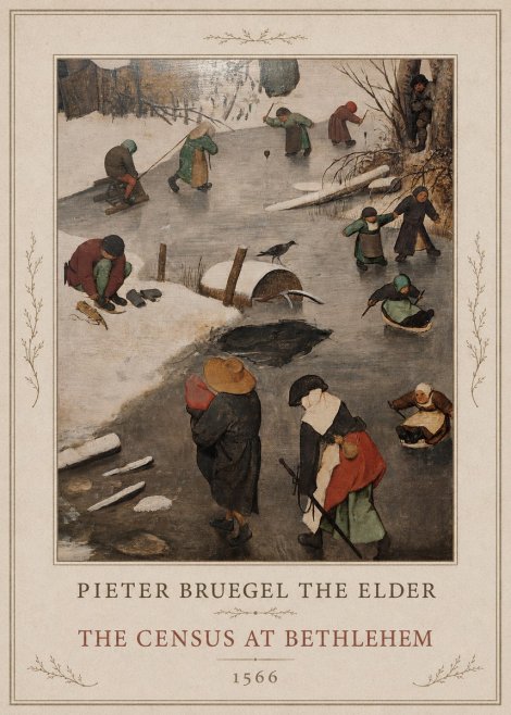 Pieter Bruegel The Census at Bethlehem II No1 - Póster