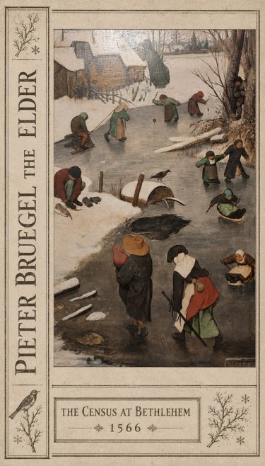 Pieter Bruegel The Census at Bethlehem II No2 - Póster