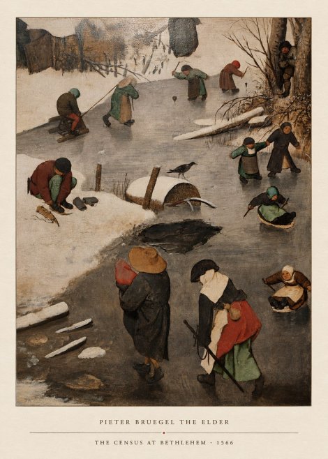 Pieter Bruegel The Census at Bethlehem II No4 - Póster