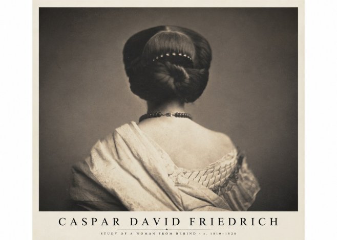 Caspar David Friedrich Study of a Woman from Behind No1 - Póster