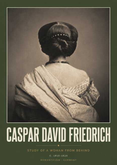 Caspar David Friedrich Study of a Woman from Behind No3 - Póster