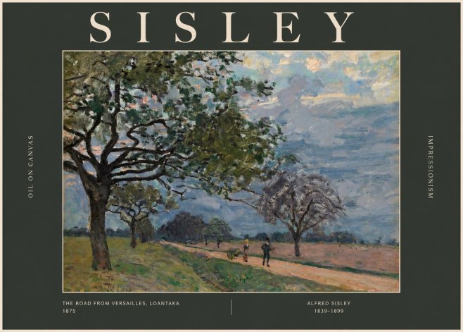 Sisley The Road from Versailles, Loantaka No2 - Póster