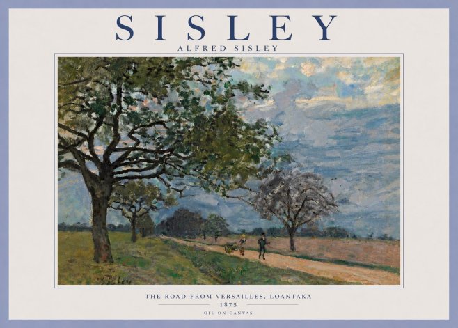 Sisley The Road from Versailles, Loantaka No5 - Póster