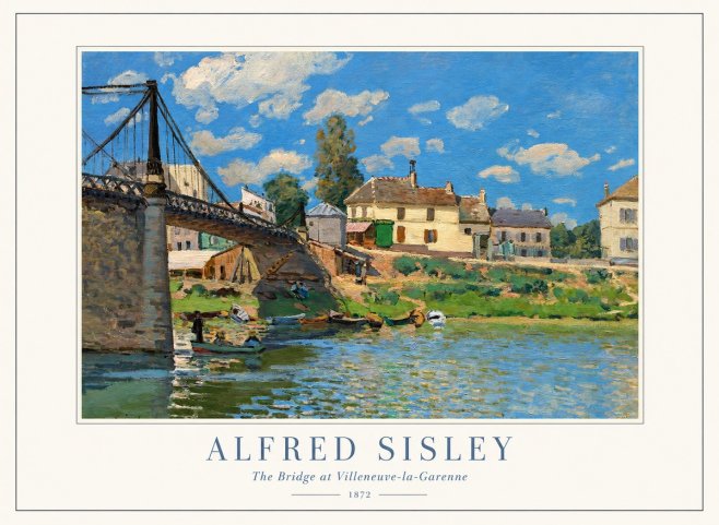 Sisley The Bridge at Villeneuve-la-garenne I No1 - Póster
