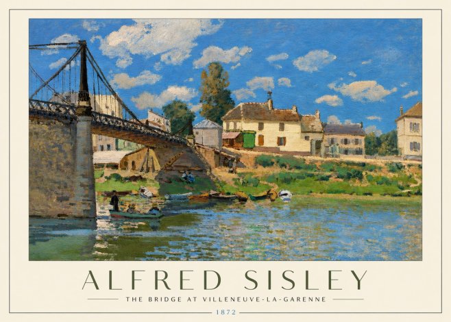 Sisley The Bridge at Villeneuve-la-garenne I No3 - Póster