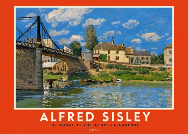 Sisley The Bridge at Villeneuve-la-garenne I No6 - Póster