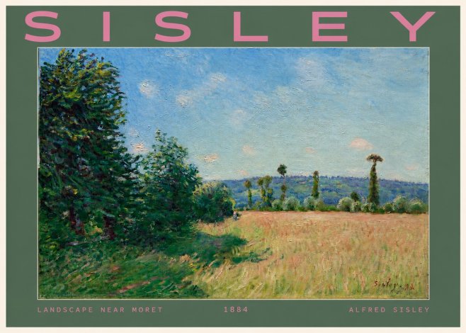 Sisley Landscape Near Moret, 1884 No2 - Póster