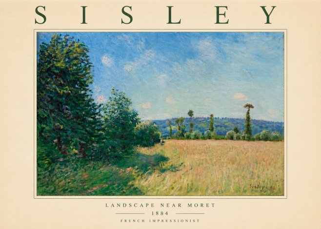 Sisley Landscape Near Moret, 1884 No5 - Póster