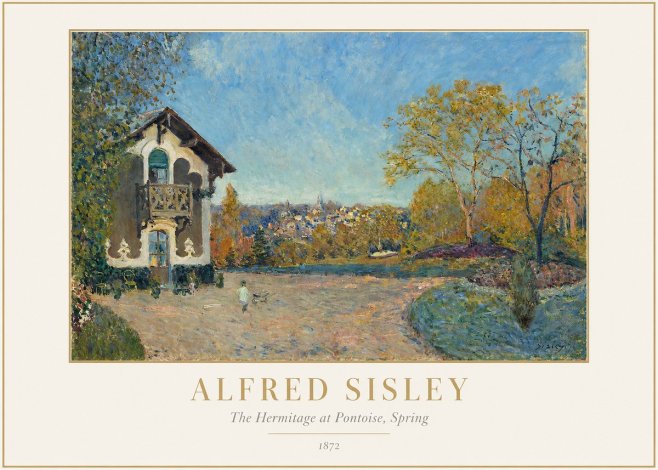 Sisley The Hermitage at Pontoise, Spring No1 - Póster