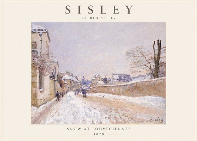 Sisley Snow at Louveciennes No1 - Póster