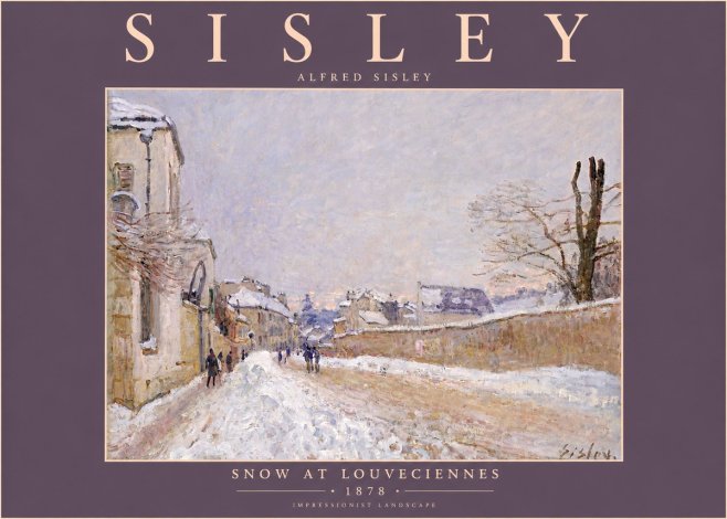 Sisley Snow at Louveciennes No5 - Póster