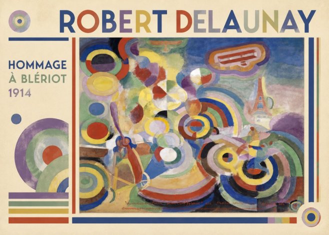 Robert Delaunay Hommage À Blériot 1914 No1 - Póster