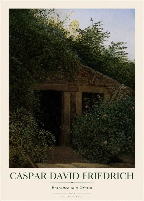 Caspar David Friedrich Entrance to a Grotto No1 - Póster