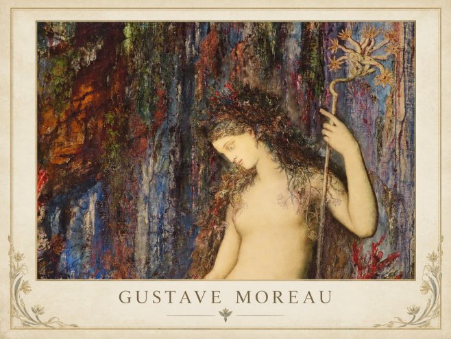 Gustave Moreau The Flower with the Human Head No1 - Póster